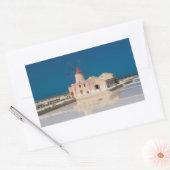 Windmühle und Salzpfannen in der Salina von Trapan Rechteckiger Aufkleber (Umschlag)