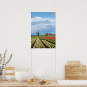 Windmühle und Tulpen Poster (Küche)