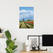 Windmühle und Tulpen Poster (Heimbüro)