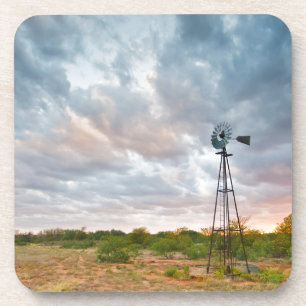 Windmühle und Wolken bei Sonnenuntergang Untersetzer