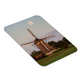 Windmühle unter Vollmond-Foto-Magnet Magnet (Rechte Seite)