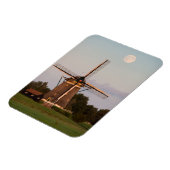 Windmühle unter Vollmond-Foto-Magnet Magnet (Linke Seite)