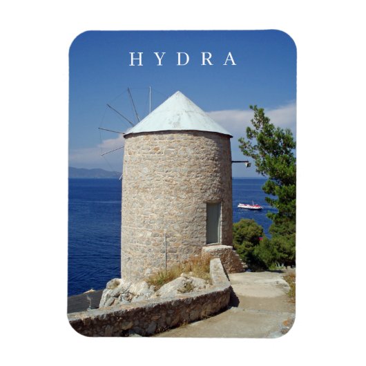 Windmühle-View-Kühlschrankmagnet der Insel Hydra Magnet (Vertikal)