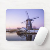 Windmühle während des Sonnenaufgangs in Holland Mousepad (Mit Mouse)