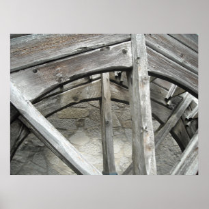 Windmühle Wasserrad Poster
