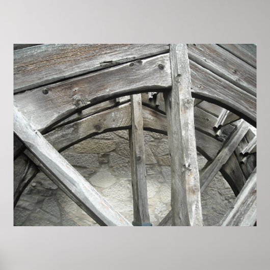 Windmühle Wasserrad Poster (Vorne)
