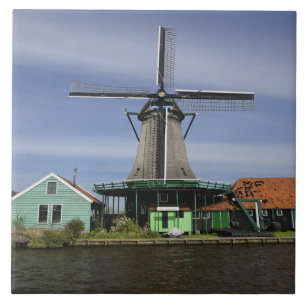 Windmühle, Zaanse Schans, Holland, Niederlande 3 Fliese