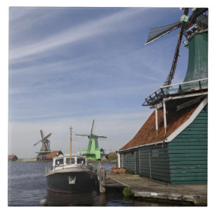 Windmühle, Zaanse Schans, Holland, Niederlande Fliese
