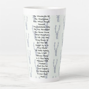 Windmühlen am Arbeitsplatz Milchtasse