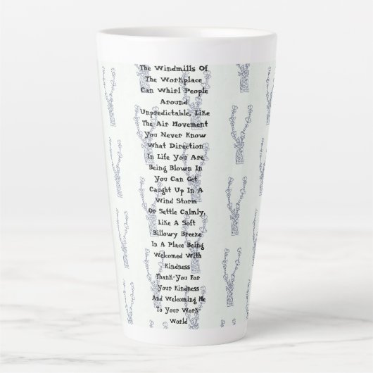 Windmühlen am Arbeitsplatz Milchtasse (Vorderseite)