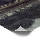 Windmühlen am Fluss, 19. Jahrhundert Poster (Ecke)