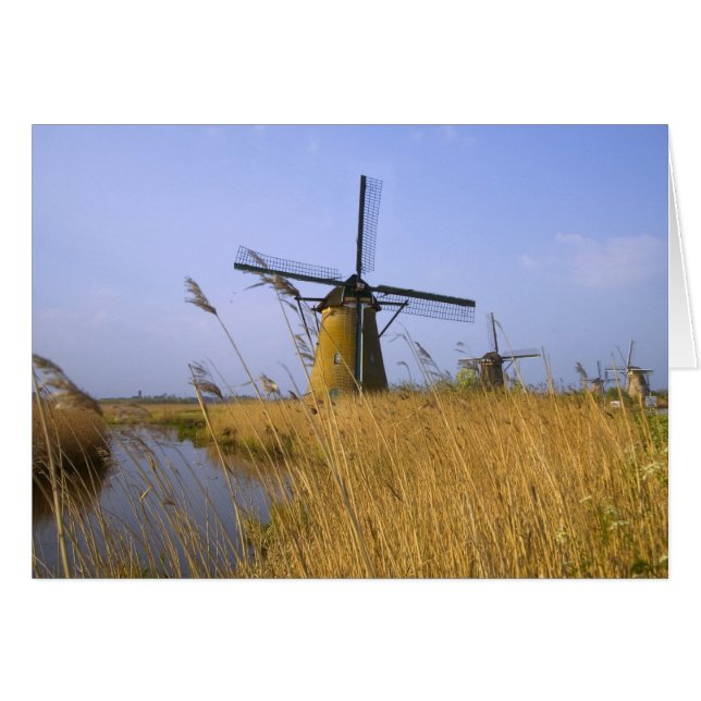 Windmühlen am Kanal in Kinderdijk, 2 (Vorderseite (Horizontal))