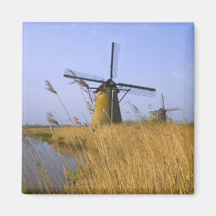 Windmühlen am Kanal in Kinderdijk, 2 Magnet