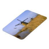 Windmühlen am Kanal in Kinderdijk, 2 Magnet (Linke Seite)