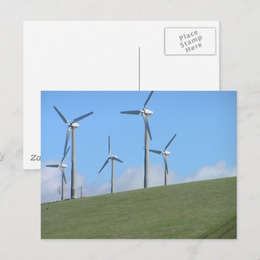 Windmühlen auf den 580 postkarte (Vorne/Hinten)