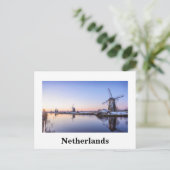 Windmühlen bei Sonnenaufgang in der holländischen Postkarte (Stehend Vorderseite)