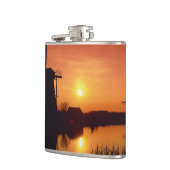 Windmühlen bei Sonnenuntergang, Kinderdijk, Nieder Flachmann (Links)