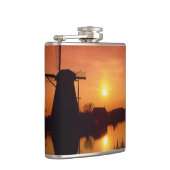 Windmühlen bei Sonnenuntergang, Kinderdijk, Nieder Flachmann (Rechts)