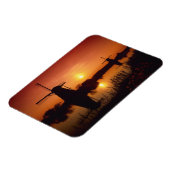 Windmühlen bei Sonnenuntergang, Kinderdijk, Nieder Magnet (Linke Seite)