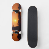 Windmühlen bei Sonnenuntergang, Kinderdijk, Nieder Skateboard (Vorderseite)