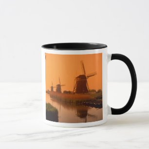 Windmühlen bei Sonnenuntergang, Leidschendam, Nied Tasse