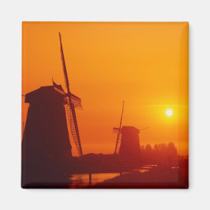 Windmühlen bei Sonnenuntergang, Schermerhorn, Nied Magnet
