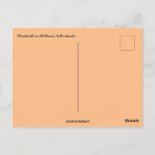 Windmühlen bei Sunset in den Niederlanden Postkarte (Rückseite)