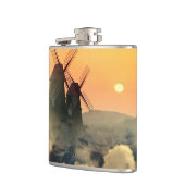 Windmühlen Berge und Wolken Flachmann (Links)