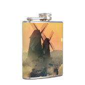 Windmühlen Berge und Wolken Flachmann (Rechts)