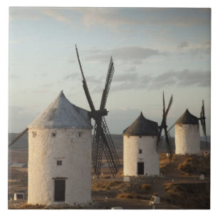 Windmühlen Consuegra, antike La Mancha Fliese