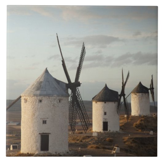 Windmühlen Consuegra, antike La Mancha Fliese (Vorderseite)