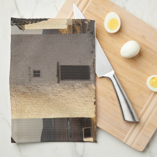 Windmühlen Consuegra, antike La Mancha Geschirrtuch (Viertel Falte)