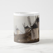 Windmühlen Consuegra, antike La Mancha Jumbo-Tasse (Vorderseite)