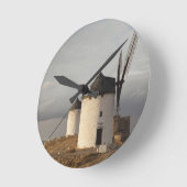 Windmühlen Consuegra, antike La Mancha Runde Wanduhr (Winkel)