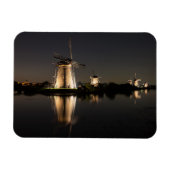 Windmühlen, die bei Nachtrechteck-Magnet beleuchte Magnet (Horizontal)