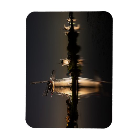 Windmühlen, die bei Nachtrechteck-Magnet beleuchte Magnet (Vertikal)