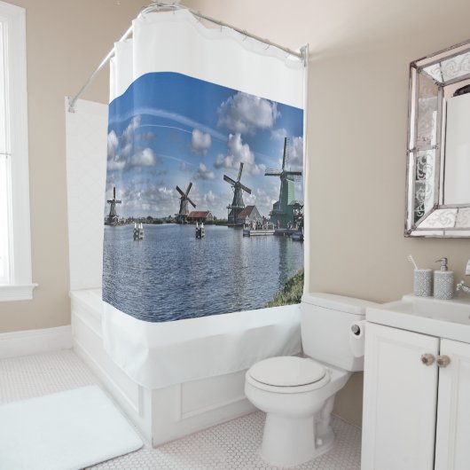 Windmühlen Duschvorhang (Beispiel)