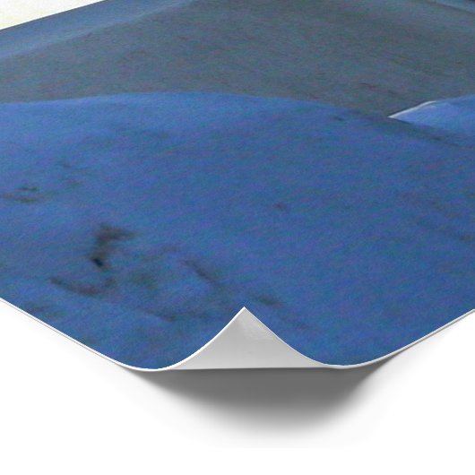 Windmühlen im Ort Mykonos Poster (Ecke)