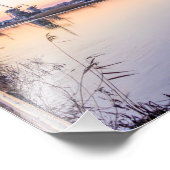 Windmühlen im Winter bei Sonnenaufgang Fotodruck (Ecke)