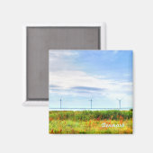 Windmühlen in Dänemark Magnet (Vorderseite/Rückseite)
