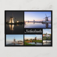 Windmühlen in den Niederlanden sammeln Postkarte
