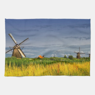 Windmühlen in Kinderdijk, Holland, die Niederland Handtuch