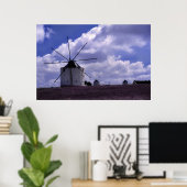 Windmühlen in Portugal Poster (Heimbüro)