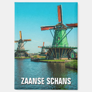 Windmühlen in Zaanse Schans Niederlande Magnet