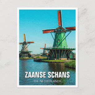 Windmühlen in Zaanse Schans Niederlande Postkarte