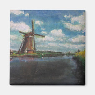 Windmühlen-Malerei-Kühlschrankmagnet Magnet