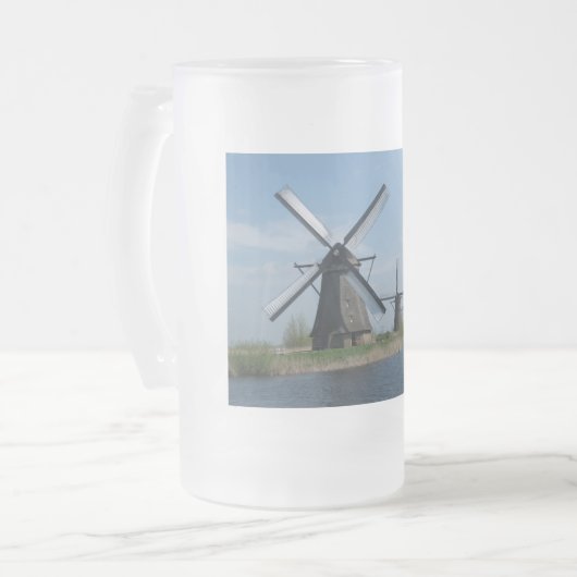 Windmühlen Mattglas Bierglas (Vorderseite Links)