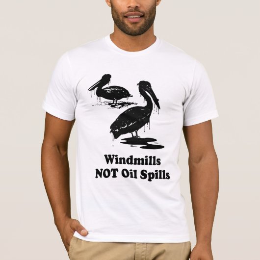 WINDMÜHLEN-NICHT ÖLPESTEN T-Shirt (Vorderseite)