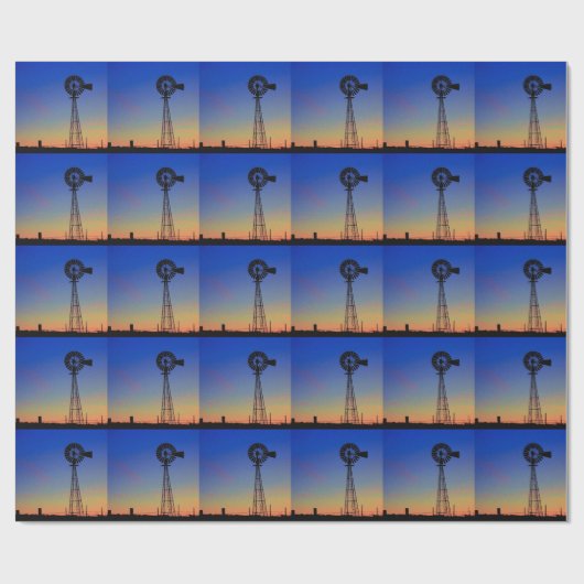 Windmühlen-Packpapier Geschenkpapier (Flach)