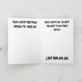 Windmühlen-Silhouette-Geburtstags-Karte Karte (Innenseite)